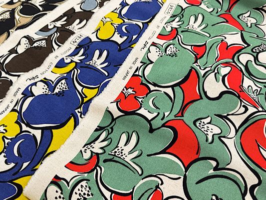 コットンこばやし綿麻キャンバスプリント「ジニア」