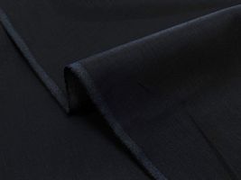 【現品限り特価】ハリのある広幅コットンリネン無地ネイビー