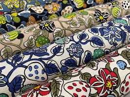 コットンこばやし 白いちごの綿麻キャンバスプリント_拡大イメージ