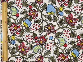 コットンこばやし 白いちごの綿麻キャンバスプリント_拡大イメージ