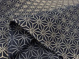 藍染め調ムラ糸クロス和柄プリント_拡大イメージ