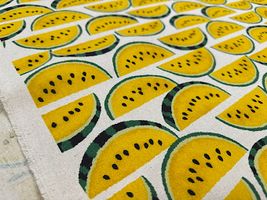 スイカの綿麻キャンバスブリント_拡大イメージ