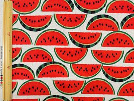 スイカの綿麻キャンバスブリント生成地×赤