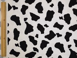 NEW 牛柄のツイルプリントオフ白地