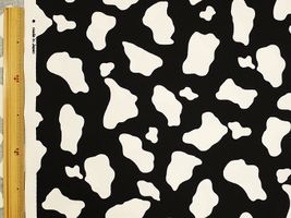 NEW 牛柄のツイルプリントブラック地