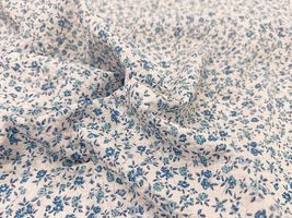 【現品限り特価】青い小花のリップルプリント_拡大イメージ