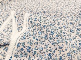 【現品限り特価】青い小花のリップルプリント_拡大イメージ