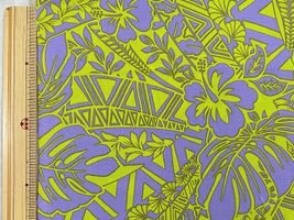 T/Cハワイアンプリント「ハワイアンパターン」ピスタチオ