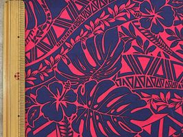 T/Cハワイアンプリント「ハワイアンパターン」レッド