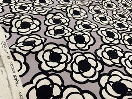 コットンこばやし くるくるフラワーの綿麻キャンバス_拡大イメージ