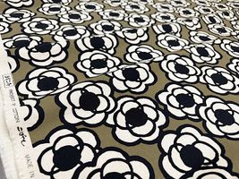 コットンこばやし くるくるフラワーの綿麻キャンバス_拡大イメージ