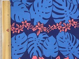 T/Cハワイアンプリント「ハイビスカスボーダー」ネイビー