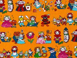 シーチングプリント夢見るにゃんこ物語「なりきりヒロイン」_拡大イメージ