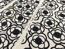 コットンこばやし くるくるフラワーの綿麻キャンバス_拡大イメージ