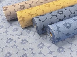 デニムライクオックスプリント「Flowers」_拡大イメージ