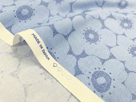 デニムライクオックスプリント「Flowers」_拡大イメージ