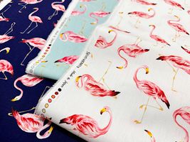 my piece of fabric フラミンゴのブロードプリント_拡大イメージ