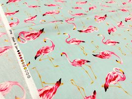 my piece of fabric フラミンゴのブロードプリント_拡大イメージ