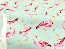my piece of fabric フラミンゴのブロードプリント_拡大イメージ