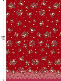 シーチングプリント un/no「Strawberry&Dot」_拡大イメージ