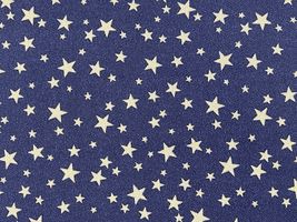 ラメ入りデニム調ツイルプリント「スター」_拡大イメージ