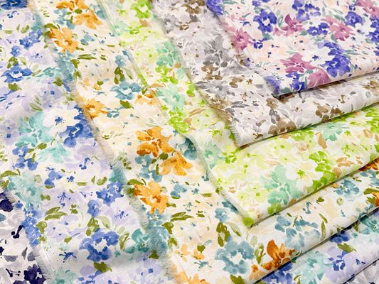 60ローン花柄プリント「ブーゲンビリア」