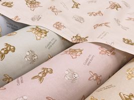 くすみカラーシーチングプリント「テディラビット」_拡大イメージ