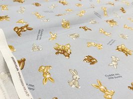 くすみカラーシーチングプリント「テディラビット」_拡大イメージ