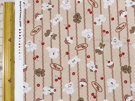 子犬のシーチングプリント「Whip puppies」_拡大イメージ