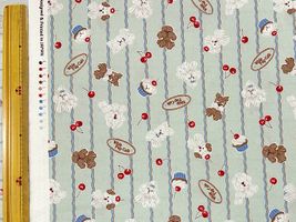 子犬のシーチングプリント「Whip puppies」_拡大イメージ