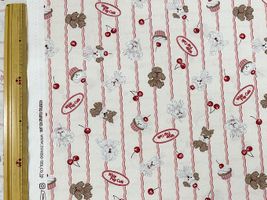 子犬のシーチングプリント「Whip puppies」バニラ