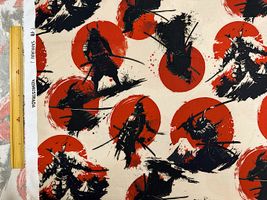 JAPANシーチングプリント「侍〜SAMURAI〜」_拡大イメージ