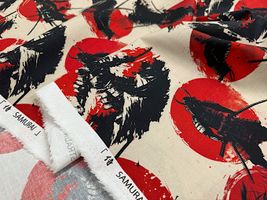 JAPANシーチングプリント「侍〜SAMURAI〜」_拡大イメージ