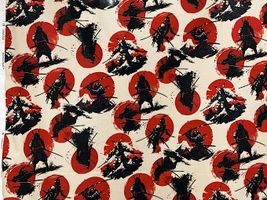 JAPANシーチングプリント「侍〜SAMURAI〜」_拡大イメージ