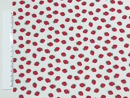 「接触冷感！かわいいイチゴ」のクールクロスニットオフホワイト×レッド