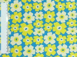 「ポップな北欧調フラワー」のクールクロスニットスカイブルー