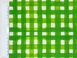 「接触冷感！水彩調チェック」のクールクロスニットグリーン系