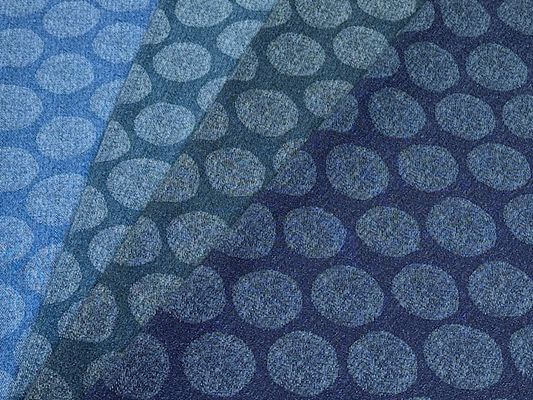 デニム調にじみ水玉のオックスプリント