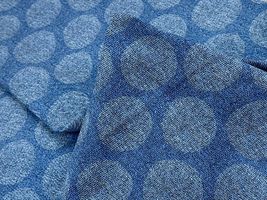 デニム調にじみ水玉のオックスプリント_拡大イメージ