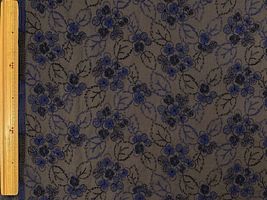 【現品限り特価】Exclusive Collection ブルー刺繍のフラワーローンレース_拡大イメージ