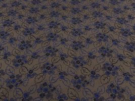 【現品限り特価】Exclusive Collection ブルー刺繍のフラワーローンレース_拡大イメージ