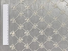 韓国fabric リボン刺しゅうネットアイボリー