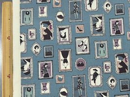 シーチングプリント un/no「Fashion collection」スモークブルー