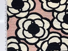 コットンこばやしリップルプリント「くるくるフラワー」くすみピンク