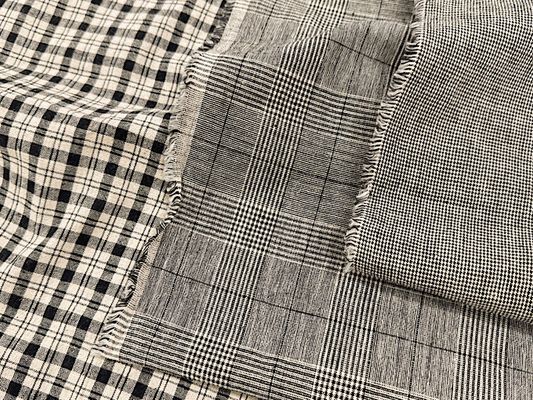Exclusive Collection 西脇産先染綿麻ワッシャーチェック