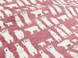 コットンこばやし ナチュラルカラーのプチくまツイルレッド