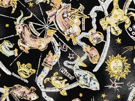 シーチングプリント un/no「プラネタリウム」ブラック