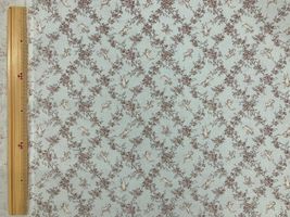 綿麻シーチングプリント「ヴィクトリアパレス」くすみブルー