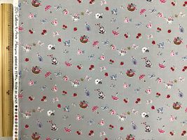 シャーティングプリント 松山敦子30`sCollection「お散歩ティータイム」グレー