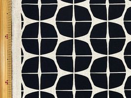 北欧調 幾何学綿麻キャンバスプリント「チーズ」ブラック